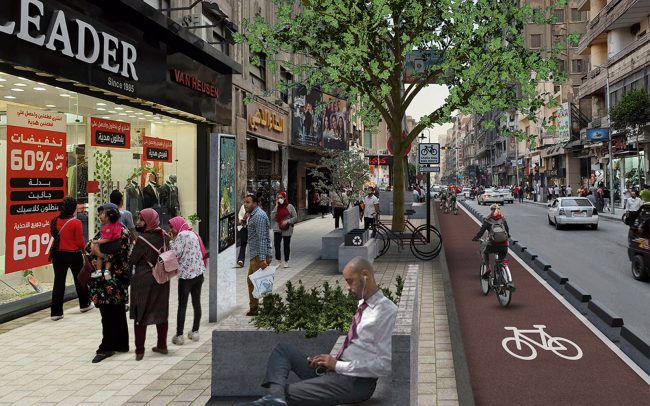BIKE LANES IN DOWNTOWN CAIRO