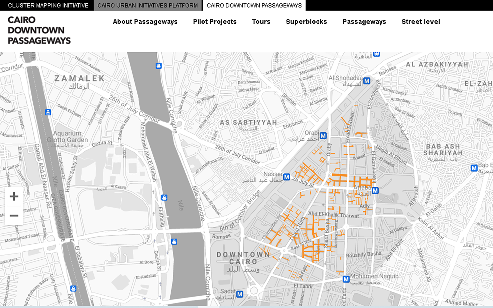 Cairo Downtown Passageways Website
